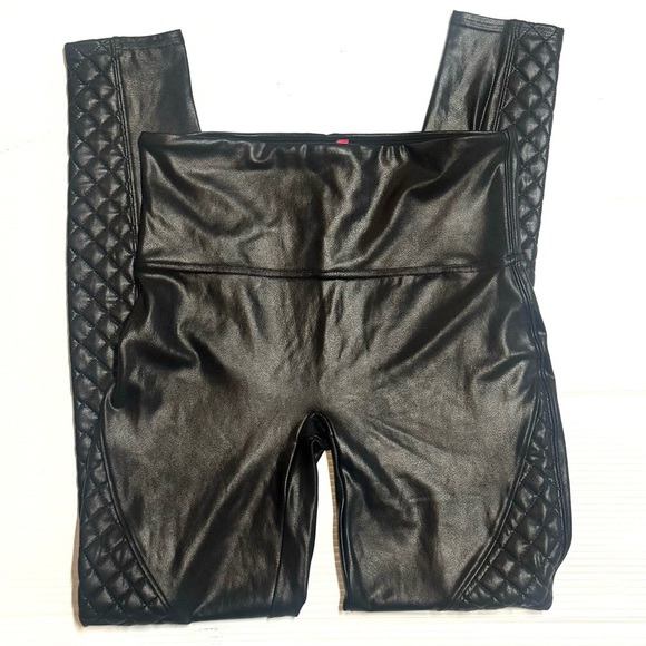 SPANX Faux Leather Moto Leggings - Picture 5 of 8